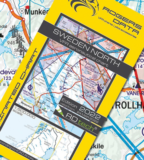 2022 Sweden North VFR Chart 1:500 000 - Rogersdata