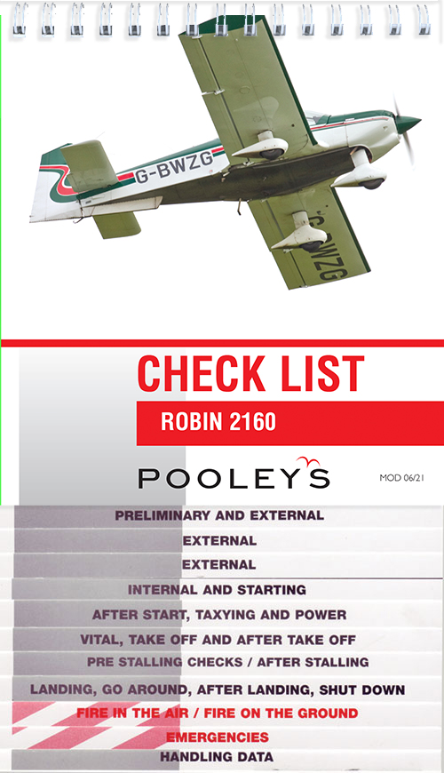 Robin 2160 / DR400-108, 125, 140, 160, 180 Checklist