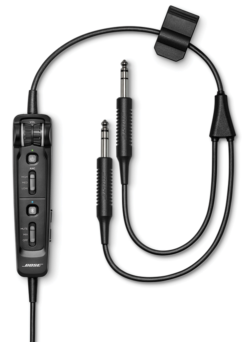 Bose A30 Cable with Dual plug (Fixed-Wing), Non-Bluetooth, High Impedance, Coiled Cable (857642-R120)