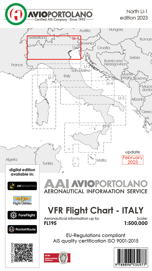 2023 Italy Aerotouring VFR Flight Charts