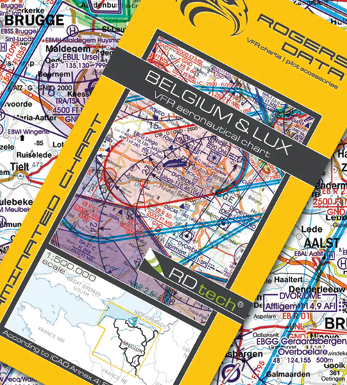 2023 Belgium & Lux VFR Chart 1:500 000 - Rogersdata