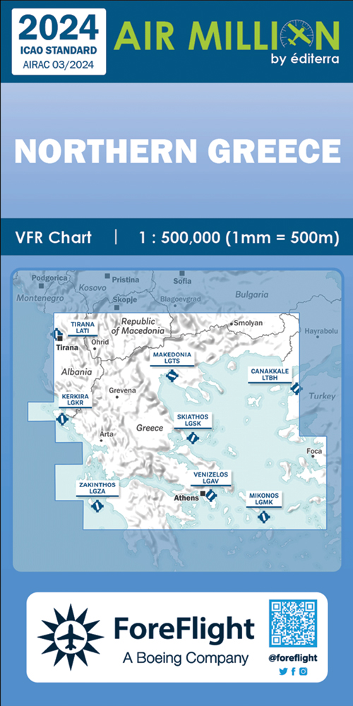 Air Million Zoom Edition 2024 – 1:500 000 Greece, Northern Balkans (Chart 1/2)