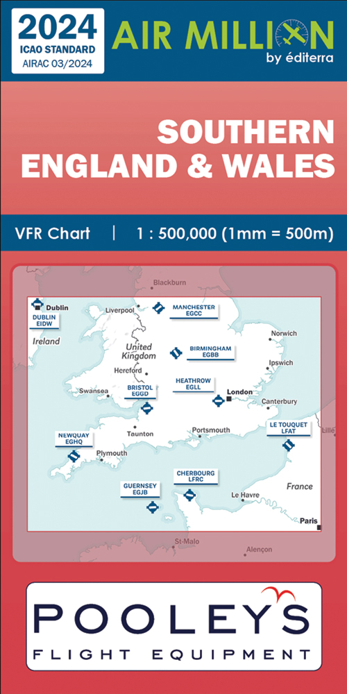 Air Million Zoom Edition 2024 – 1:500 000 Southern England & Wales