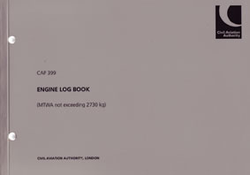 CAP 399 - Engine Log Book (for aircraft not exceeding 2730 kg MTWA)