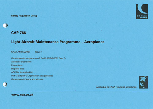 Cap 766 Light Aircraft Maintenance Programme (a)