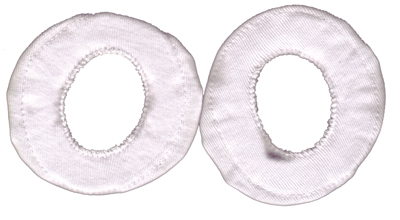 Pooleys Cotton Ear Covers - White or Black, with holes