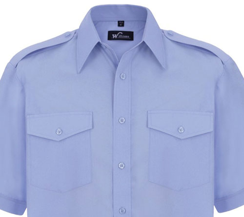 Blue Pilot Shirts - Short Sleeve