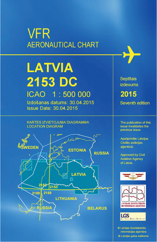 Latvia VFR ICAO 1:500 000 Chart