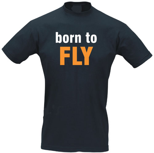 Slogan T-Shirt - BORN TO FLY