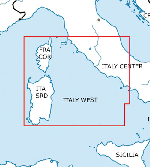 2023 Italy West VFR Chart 1:500 000 - Rogersdata