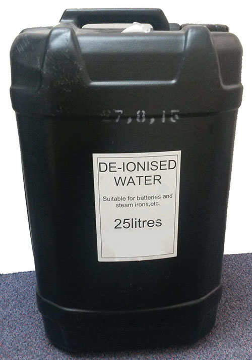 De-Ionised Water – 25 Litre Drum