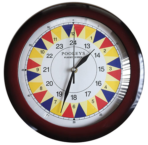 Pooleys Flight Guides Operations Room Clock with Segments