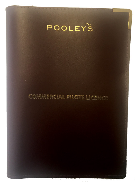 Pooleys Leather Licence Holder Cover - Burgundy