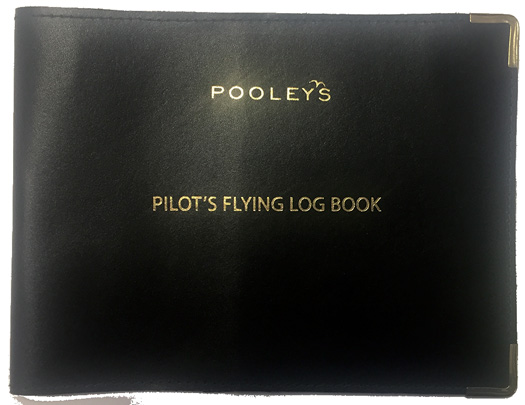 Pooleys PPL Leather Log Book Cover - Black