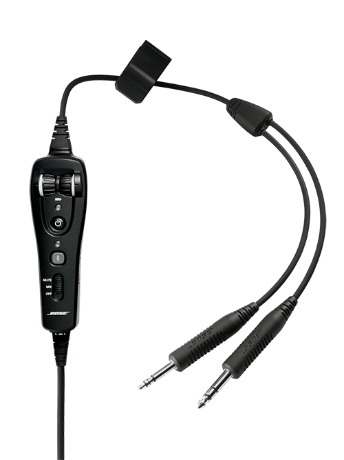Bose A20 Headset Cable with Dual GA Plugs, Bluetooth, Straight Cable (327070-3020)